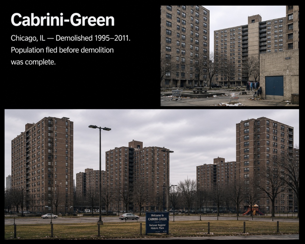 Cabrini-Green housing project, Chicago — demolished 1995–2011