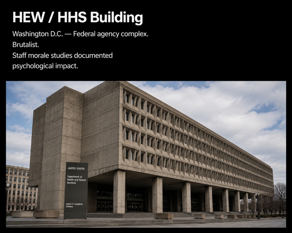 HEW/HHS Hubert H. Humphrey Building — brutalist federal complex